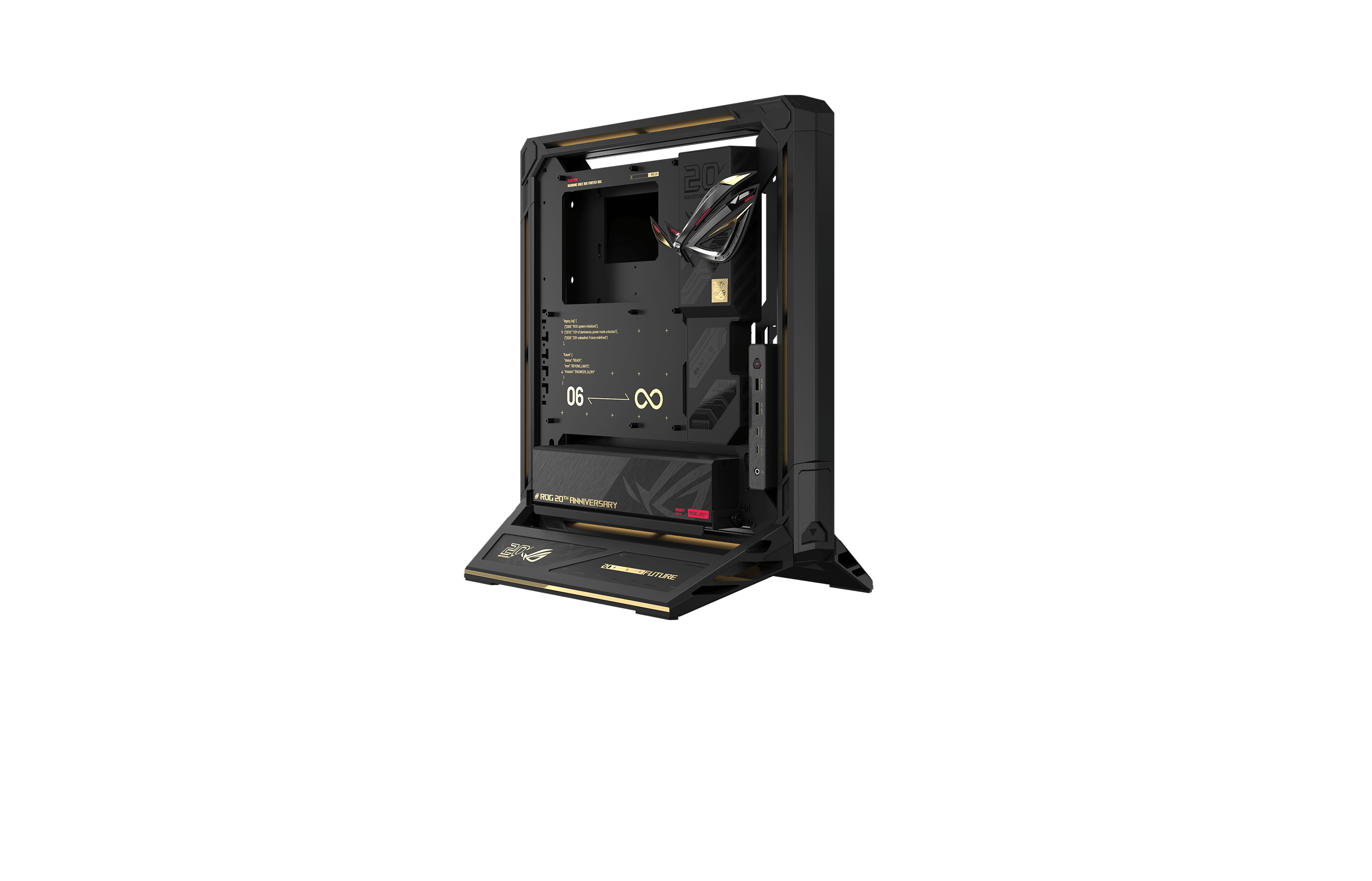 ROG GR20 Edition 20 - Case máy tính open frame nhôm ROG kỷ niệm 20 năm