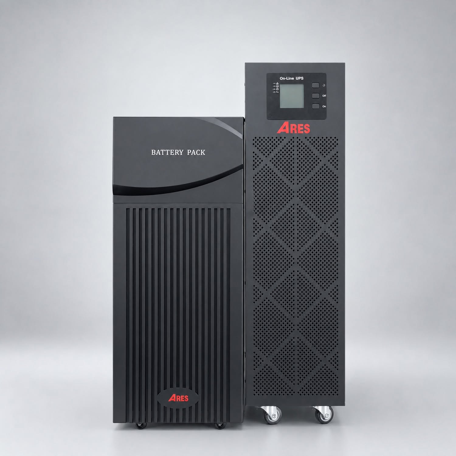 ARES AR-MP10KS kết nối tủ ắc quy mở rộng qua cổng SB50